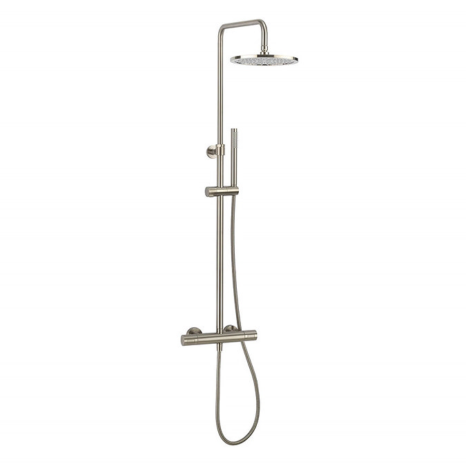 Crosswater Central Brushed Stainless Steel Height Adjustable Thermostatic Shower  Profile Large Imag