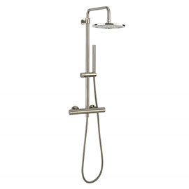 Crosswater Central Brushed Stainless Steel Height Adjustable Thermostatic Shower Medium Image