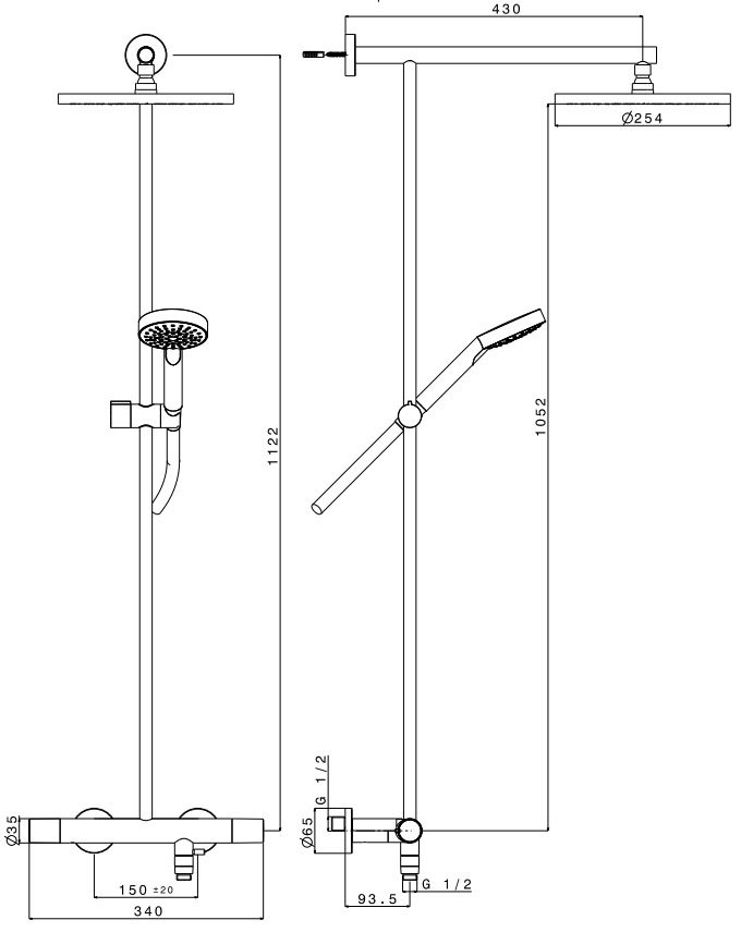 Crosswater - Central Cool-Touch Multifunction Thermostatic Shower Valve ...