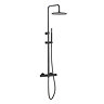 Crosswater Central Matt Black Height Adjustable Thermostatic Shower  Profile Large Image