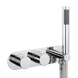 Crosswater - Central Wall Mounted Thermostatic Shower Valve with Handset - CE1701RC Medium Image