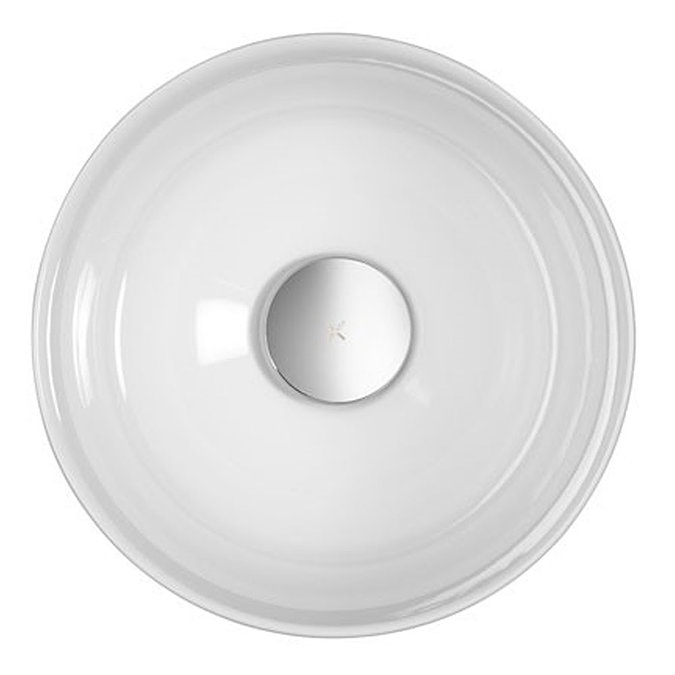 Crosswater Circus 230mm Gloss White Mini Round Countertop Basin - CT4912UCW  Profile Large Image