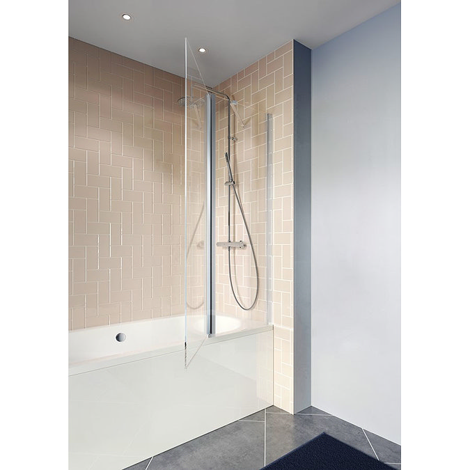 Crosswater Clear 6 Double Panel Bath Screen - CABDSC1150  Profile Large Image