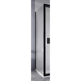 Crosswater Clear 6 Matt Black Side Panel Large Image