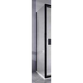 Crosswater Clear 6 Matt Black Side Panel Large Image