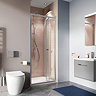 Crosswater Clear 6 Silver Bi-fold Shower Door  Profile Large Image