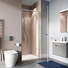 Crosswater Clear 6 Silver Hinged Shower Door Large Image