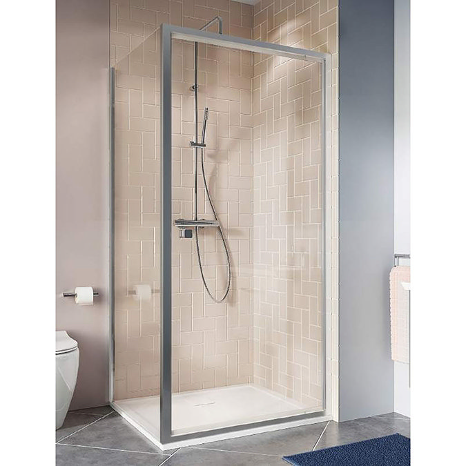 Crosswater Clear 6 Silver Pivot Shower Door Large Image