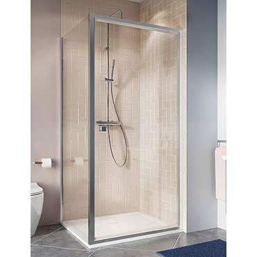 Crosswater Clear 6 Silver Pivot Shower Door  Profile Large Image