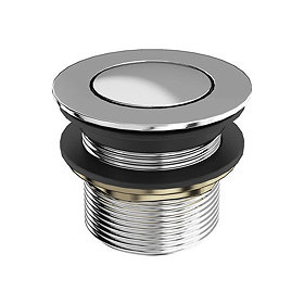 Crosswater Click Clack Unslotted Bath Waste for Stone Baths - Chrome Large Image