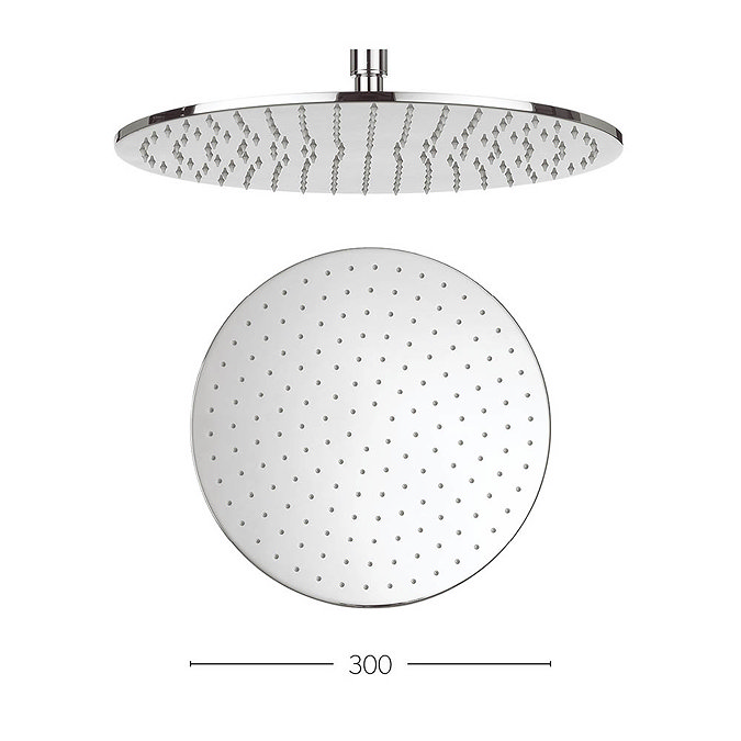 Crosswater - Contour 300mm Round Fixed Showerhead - FH618C+ Large Image