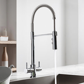 Crosswater Cook Dual Control Kitchen Mixer with Flexi Spray - CO711DC