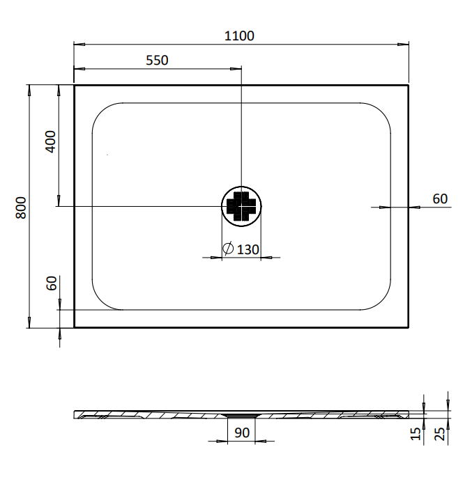 800 x 1100mm