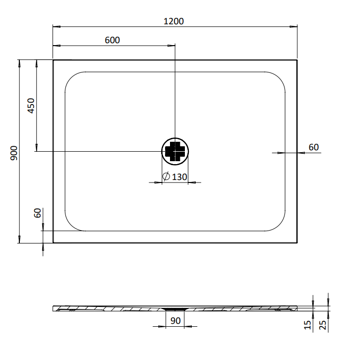 900 x 1200mm