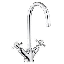 Crosswater - Cucina Belgravia Crosshead Two Handle Kitchen Mixer - Chrome - BL711DC Large Image