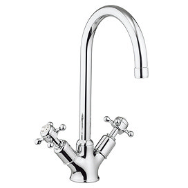 Crosswater - Cucina Belgravia Crosshead Two Handle Kitchen Mixer - Chrome - BL711DC Large Image