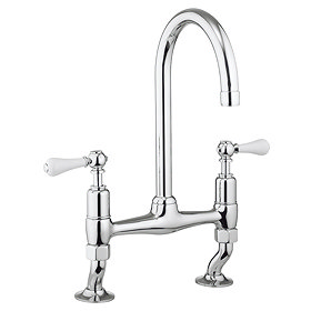 Crosswater - Cucina Belgravia Lever Dual Lever Kitchen Mixer - Chrome - BL710DC_LV Large Image