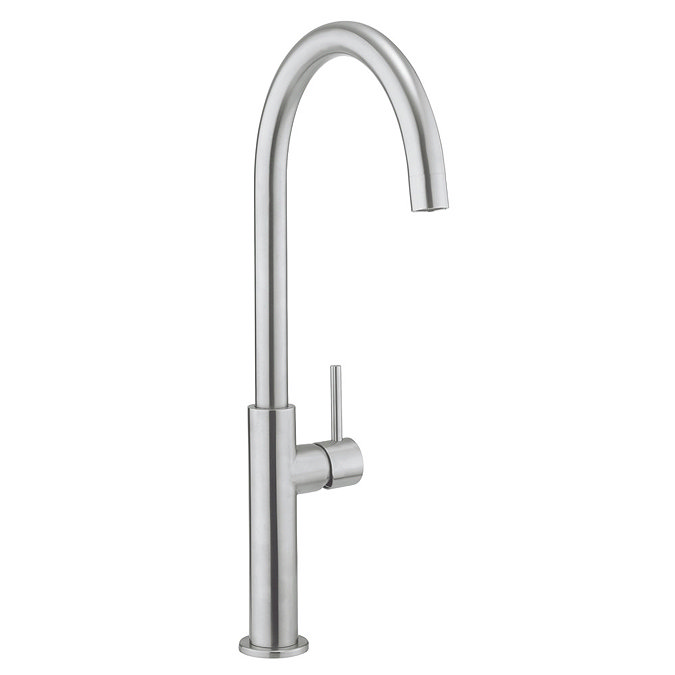 Crosswater - Cucina Kai Lever Tall Side Lever Kitchen Mixer - Stainless Steel - KL712DS Large Image