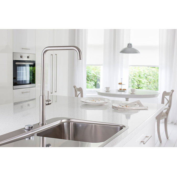 Crosswater - Cucina Ninety Tall Side Lever Kitchen Mixer - Stainless Steel - NT712DS Profile Large Image
