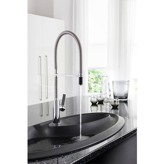 Crosswater - Cucina Tone Side Lever Kitchen Mixer with Flexi Spray - Chrome - TN718DC Profile Large Image