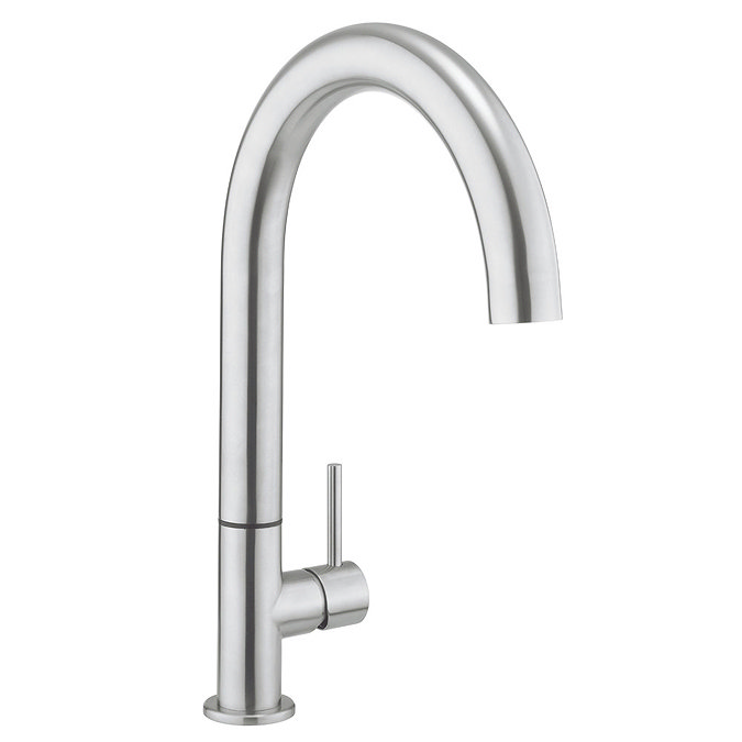 Crosswater - Cucina Tube Round Side Lever Kitchen Mixer - Stainless Steel - TU714DS Large Image
