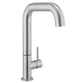 Crosswater - Cucina Tube Side Lever Kitchen Mixer - Stainless Steel - TU713DS Medium Image
