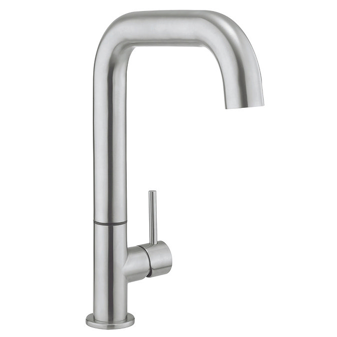 Crosswater - Cucina Tube Side Lever Kitchen Mixer - Stainless Steel - TU713DS Large Image