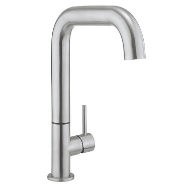 Crosswater - Cucina Tube Side Lever Kitchen Mixer - Stainless Steel - TU713DS Profile Large Image