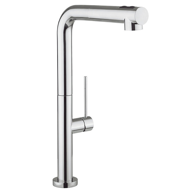 Crosswater - Cucina Tube Side Lever Kitchen Mixer with Dual Function Spray - Chrome - TU717DC Large 