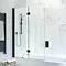 Crosswater Design+ Matt Black Double Folding Bath Screen Large Image