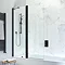 Crosswater Design+ Matt Black Double Panel Bath Screen Large Image