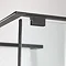 Crosswater Design+ Matt Black Pivot Door Shower Enclosure with Hush Technology Feature Large Image
