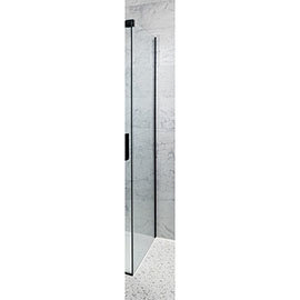 Crosswater Design+ Matt Black Side Panel for Sliding Door Medium Image