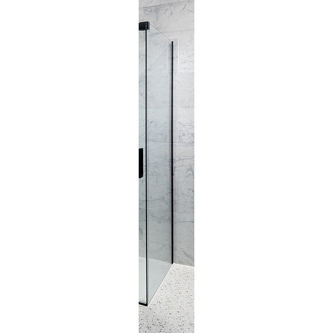 Crosswater Design+ Matt Black Side Panel for Sliding Door Large Image