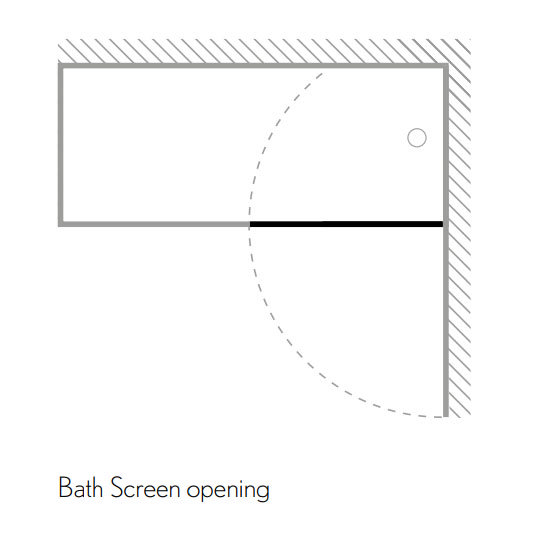 Crosswater Design+ Matt Black Single Bath Screen  Profile Large Image