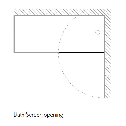 Crosswater Design+ Matt Black Single Bath Screen Profile Large Image