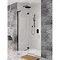 Crosswater Design+ Matt Black Walk In Easy Access Shower Enclosure Large Image