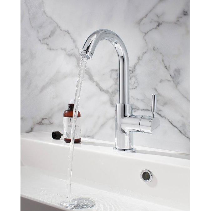 Crosswater - Design Side Lever Monobloc Basin Mixer with Waste - DE111DPC Profile Large Image