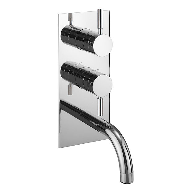 Crosswater Design Thermostatic Shower Valve with Bath Spout and