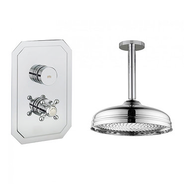Crosswater - Dial Belgravia 1 Control Shower Valve with Fixed Head & Ceiling Arm Profile Large Image