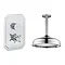 Crosswater - Dial Belgravia 1 Control Shower Valve with Fixed Head & Ceiling Arm Large Image
