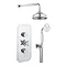 Crosswater - Dial Belgravia 2 Control Shower Valve with Handset, Fixed Head & Arm Large Image