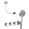 Crosswater - Dial Central 2 Control Bath Valve with 3 Mode Handset and Bath Filler Waste Large Image