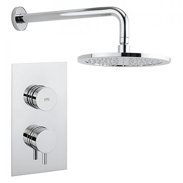 Crosswater - Dial Kai Lever 1 Control Shower Valve with Fixed Head & Arm Profile Large Image