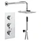 Crosswater - Dial Kai Lever 2 Control Shower Valve with Single Mode Handset, Fixed Head & Arm Large 