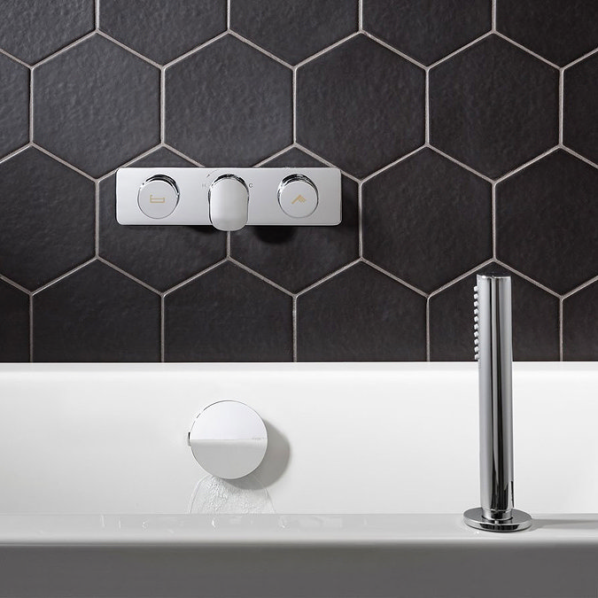 Crosswater - Dial Pier 2 Control Bath Valve with Handset and Bath Filler Waste Feature Large Image