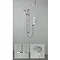 Crosswater Digital Atom Duo Shower with Slide Rail Shower Kit and Ceiling Mounted Fixed Showerhead L