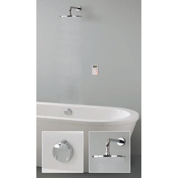Crosswater Digital Carrera Elite Bath with Bath Filler Waste & Fixed Showerhead - 2 x Colour Options
