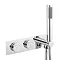 Crosswater Digital Cayman Slim Duo Bath with Bath Filler Waste and Shower Handset In Bathroom Large 