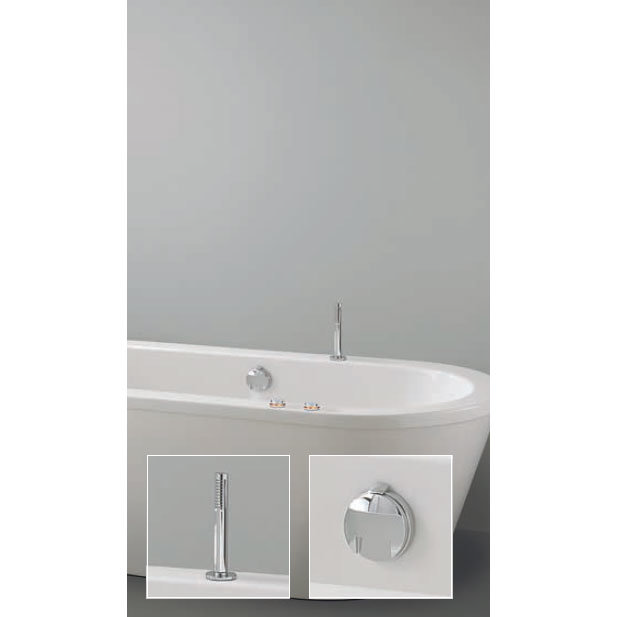 Crosswater Digital Cobra Duo Bath with Bath Filler Waste and Pull Out Handshower Large Image